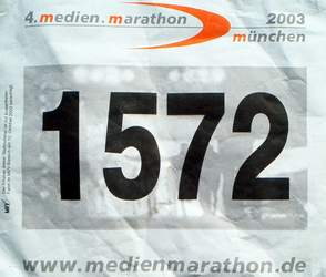 Startnummer Marathon Muenchen