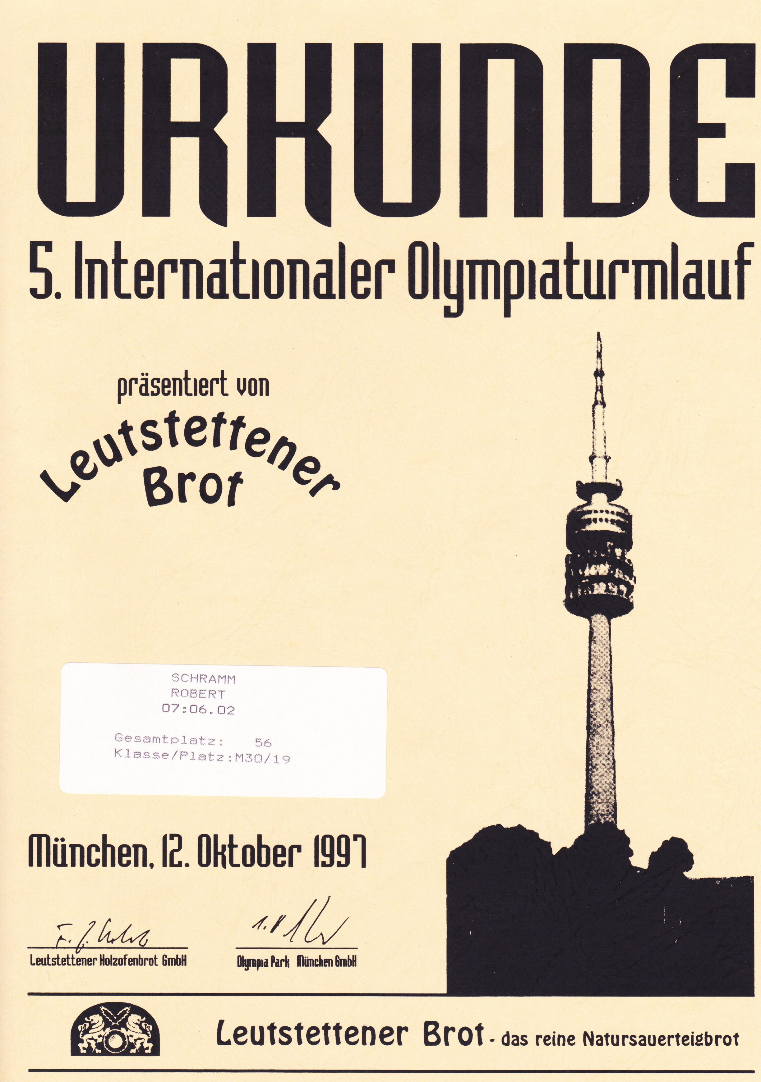 Urkunde-Olympiaturm-1997