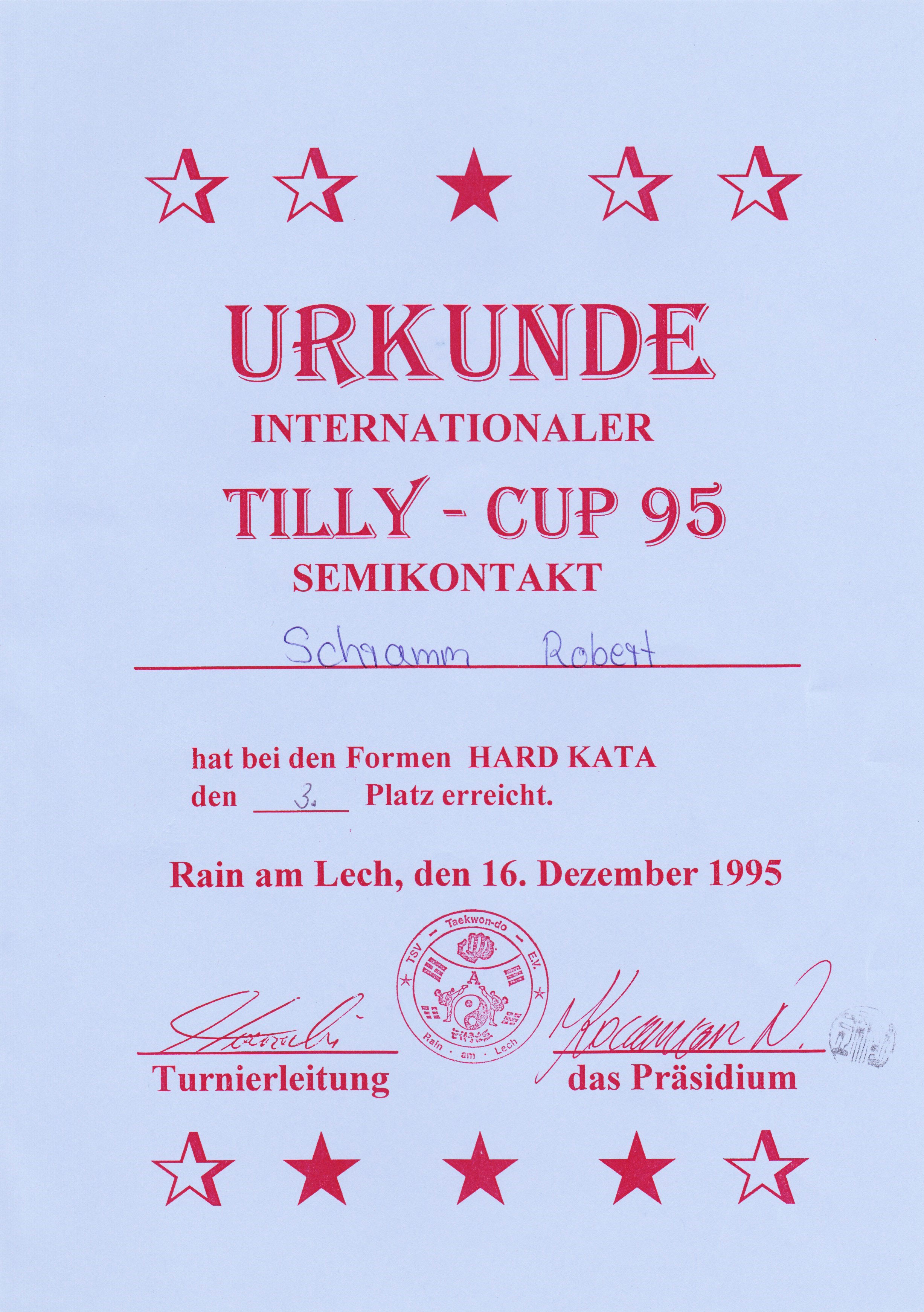 Urkunde-Tilly-Cup-1995