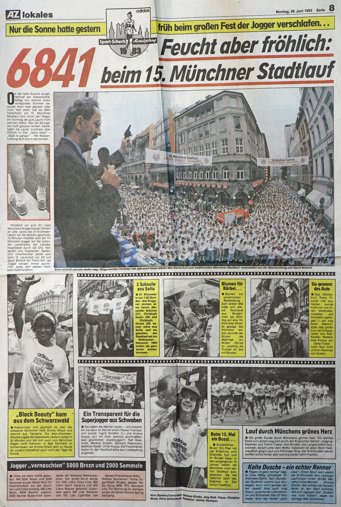 Zeitungsartikel Stadtlauf 1993 opt
