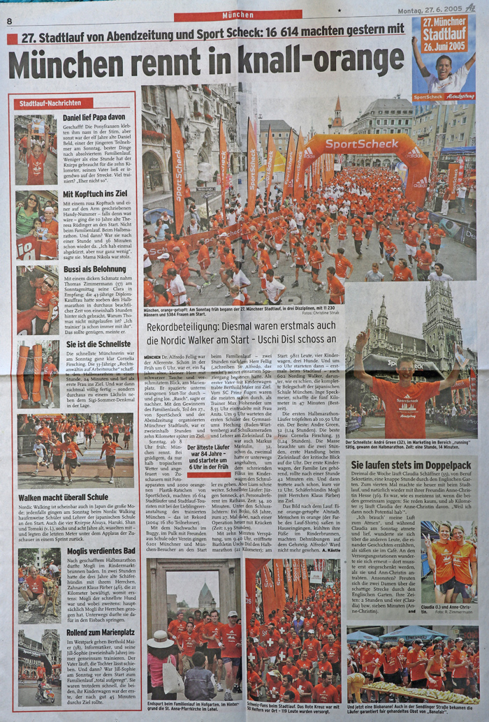 Zeitungsartikel Stadtlauf 2005 opt